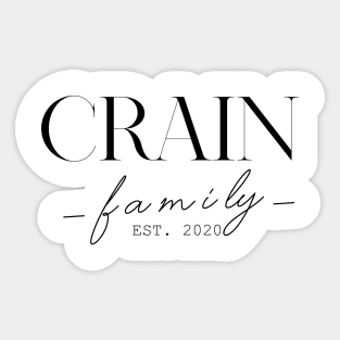 Crain Family EST. 2020, Surname, Crain Sticker